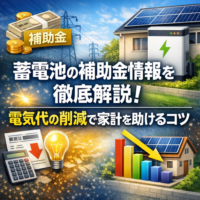 蓄電池の補助金情報を徹底解説！電気代の削減で家計を助けるコツ